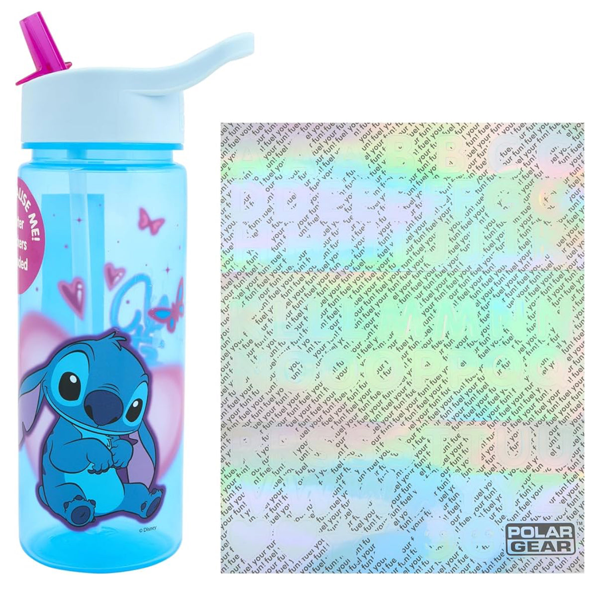 Alphabet stickers personalised water bottle