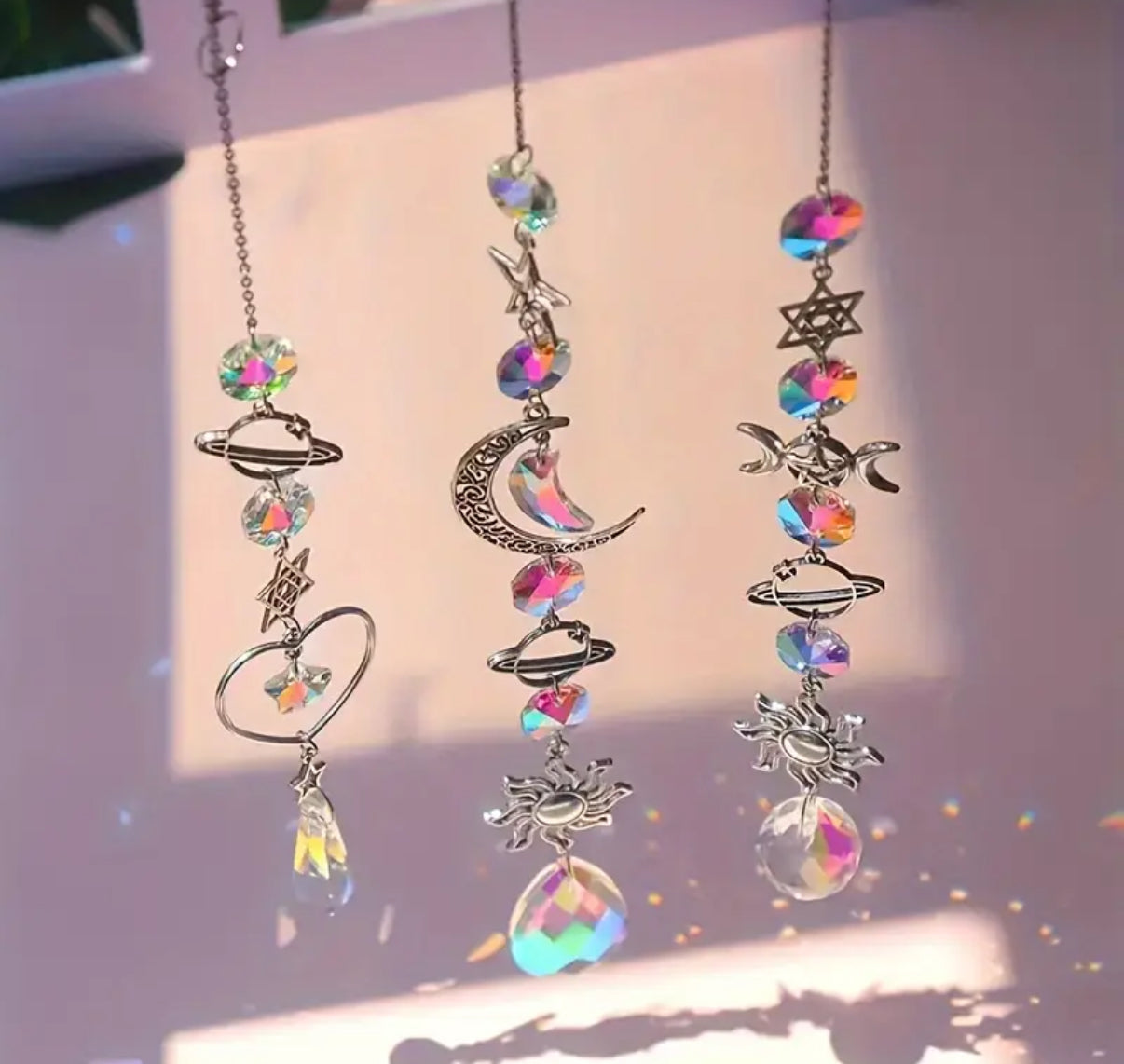 Set of 3 hanging sun catchers