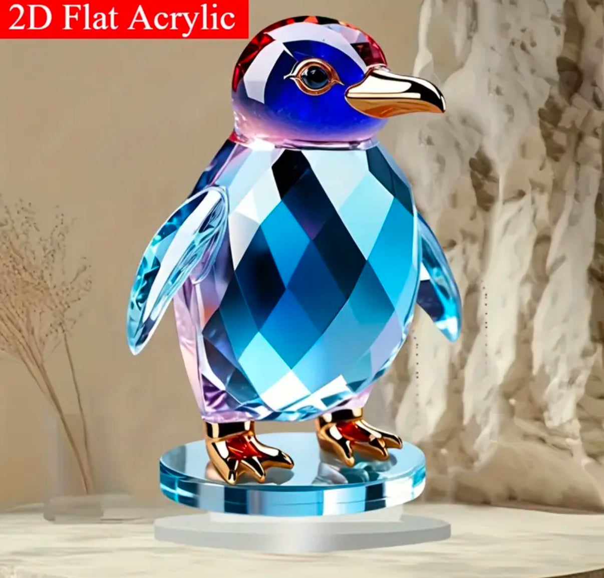 2D penguin ornament