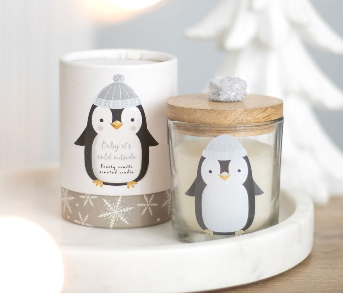 Frosty vanilla penguin 🐧 candle