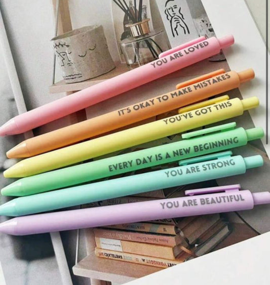 6pcs Inspirational Pen Set