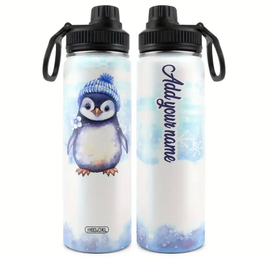 Personalised penguin 🐧 water bottle