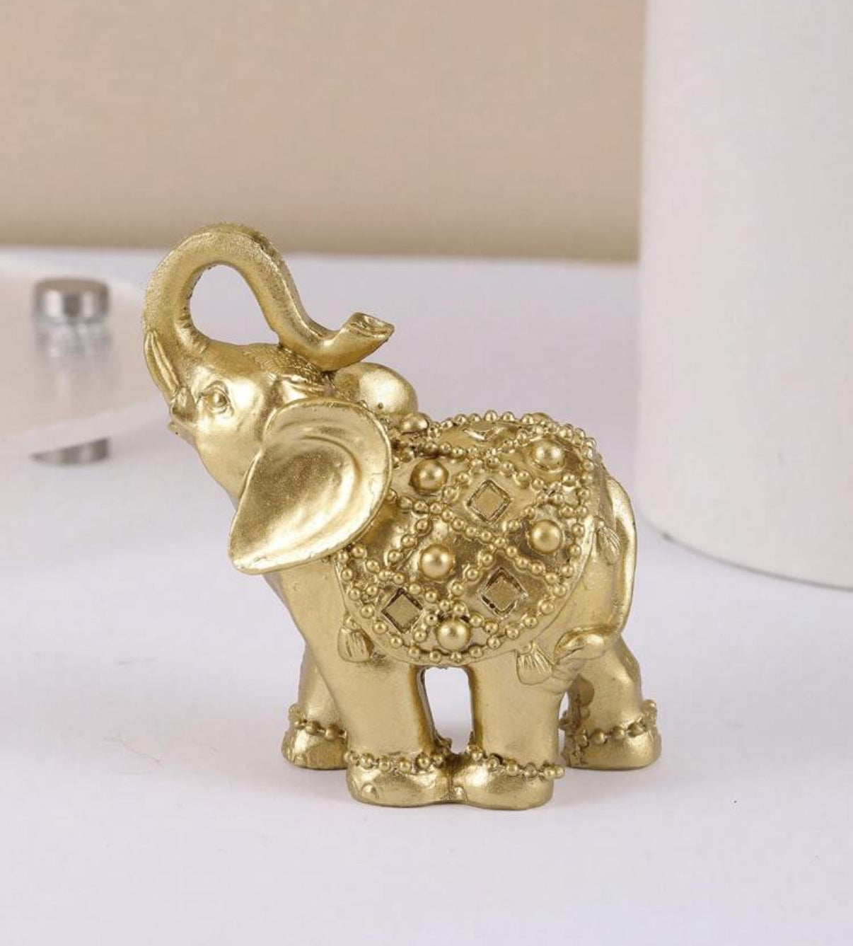 Mini golden elephant ornament