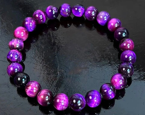 Tiger eye purple bracelet