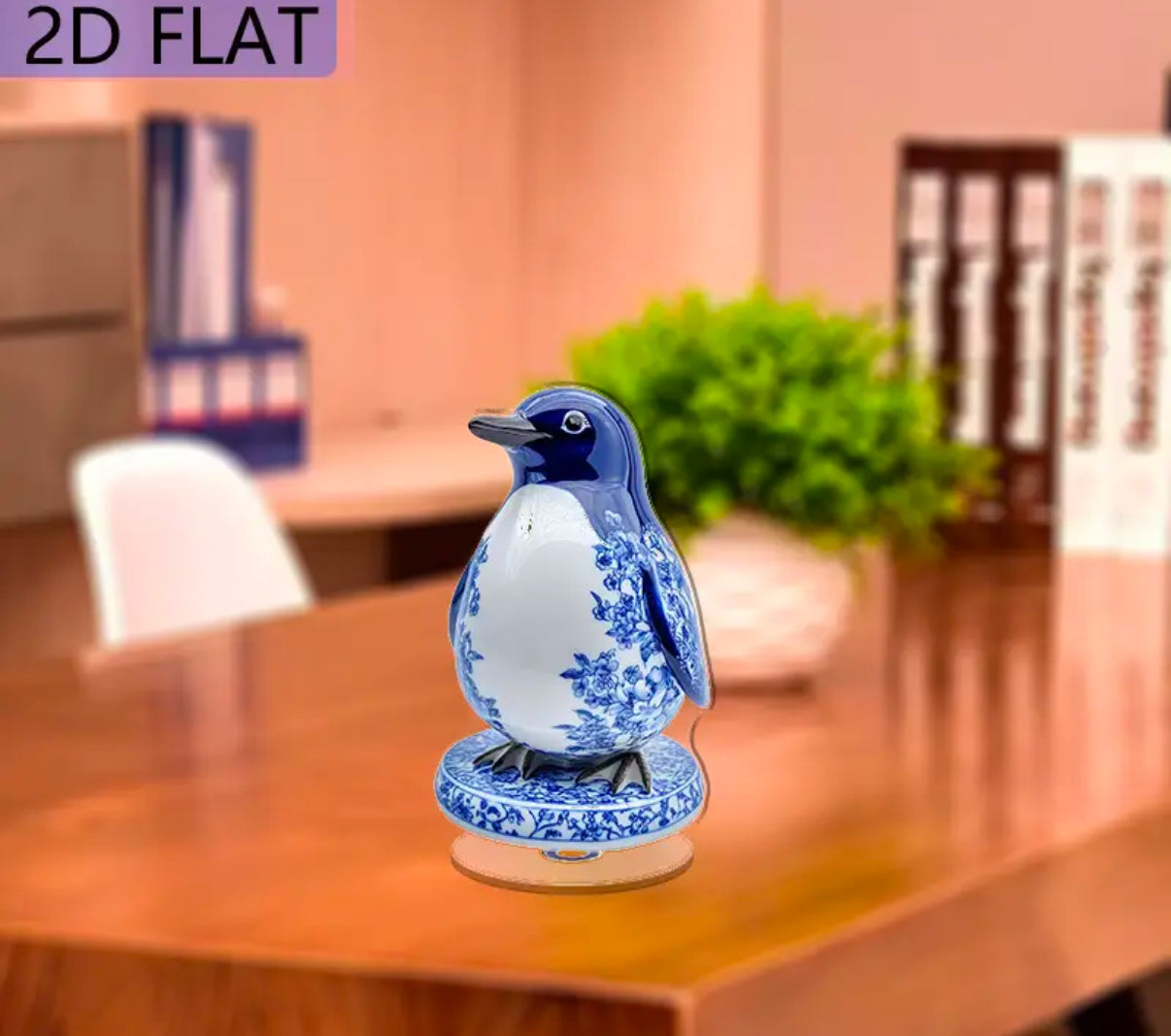 2D acrylic penguin ornament