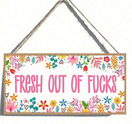 Cuss hanging sign