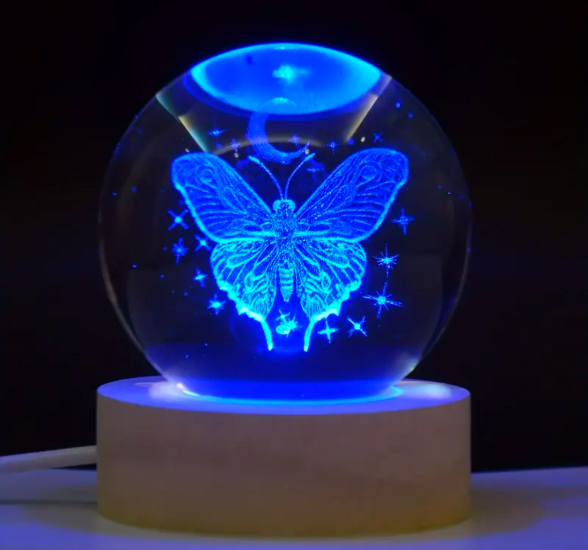 Butterfly 🦋  led glass ball ornament - colour changing