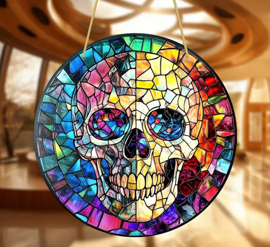 Skull hanging sign