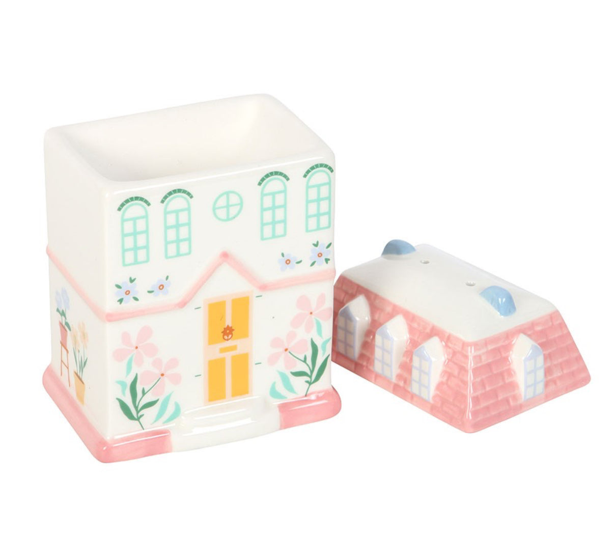 Pastel house shaped wax melt burner