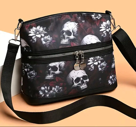 Skull bag- red