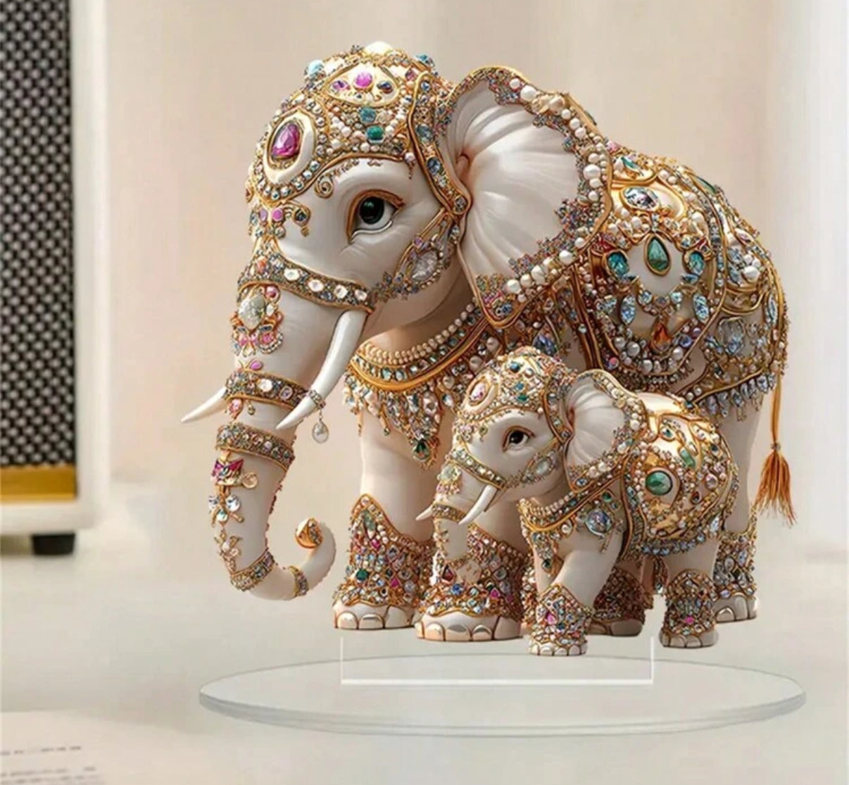 2D flat elephant ornament