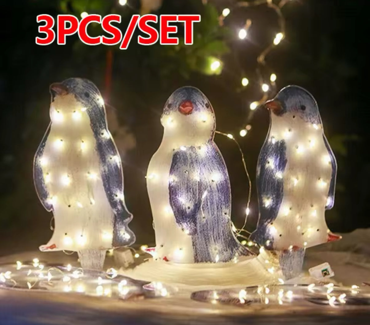 3pcs LED penguins