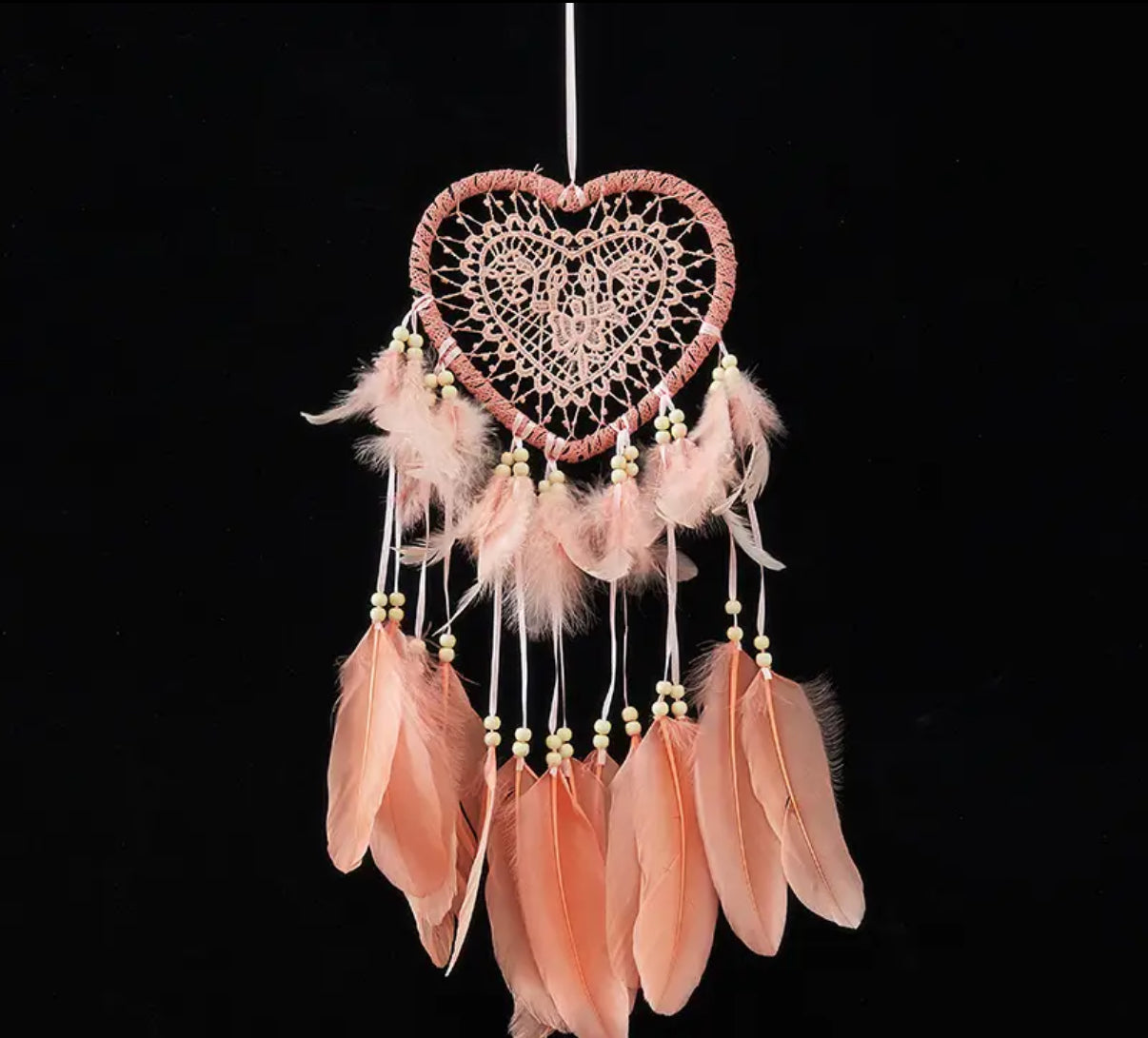 Pink heart dream catcher