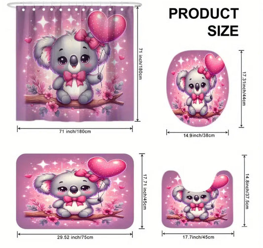 4pcs bathroom set - koala bear