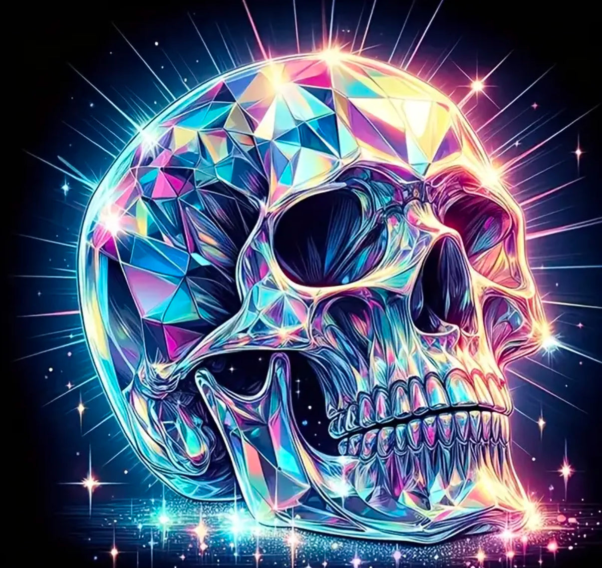 Skull diamond art - 20x20cm