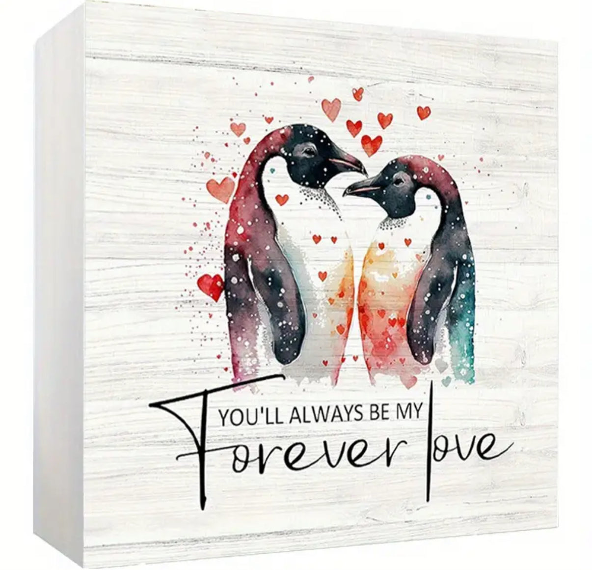 Penguin forever love ornament