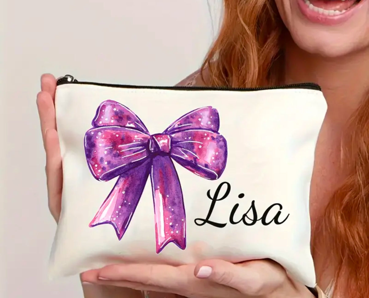 Personalised name make up bag