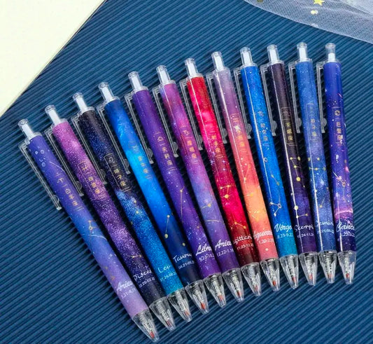 12 zodiac pens