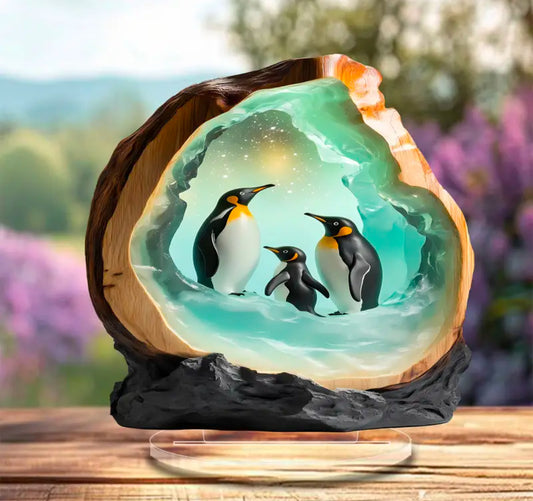 2D penguin ornament