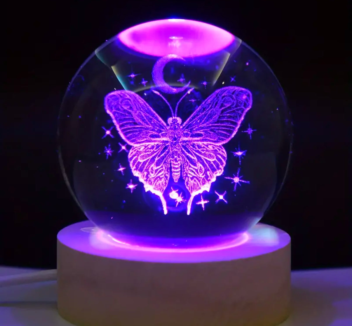 Butterfly 🦋  led glass ball ornament - colour changing