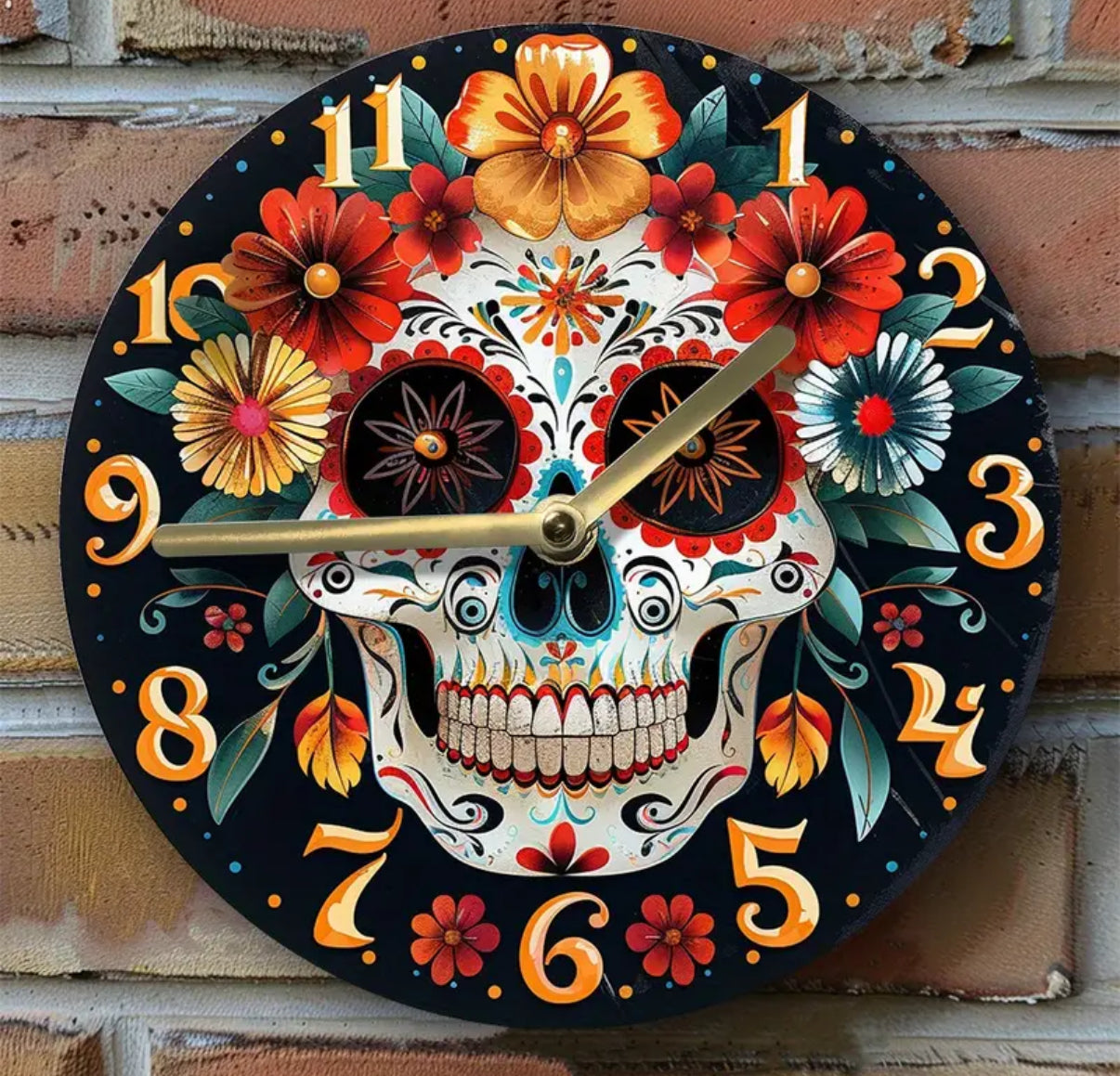 Skull wall clock