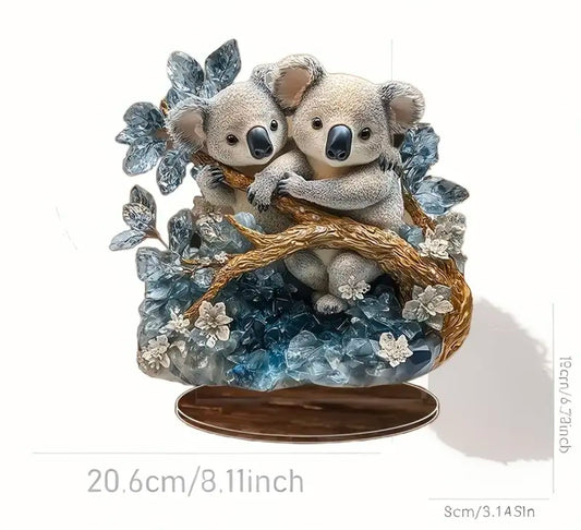 2D acrylic koala bear ornament