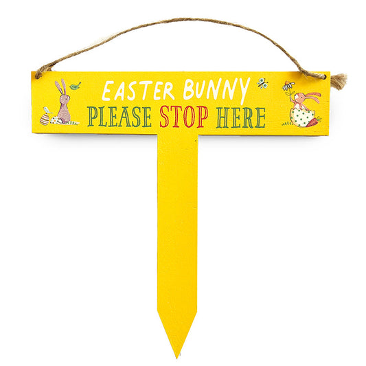 Easter Bunny Stop Sign