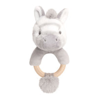 14cm Keeleco Cuddle Zebra Ring baby Rattle