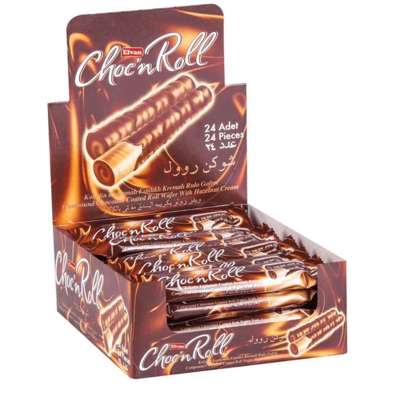 Chocolate Wafer Rolls Box of 24