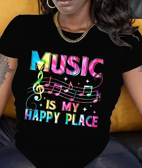 Women’s music is my happy place t-shirt