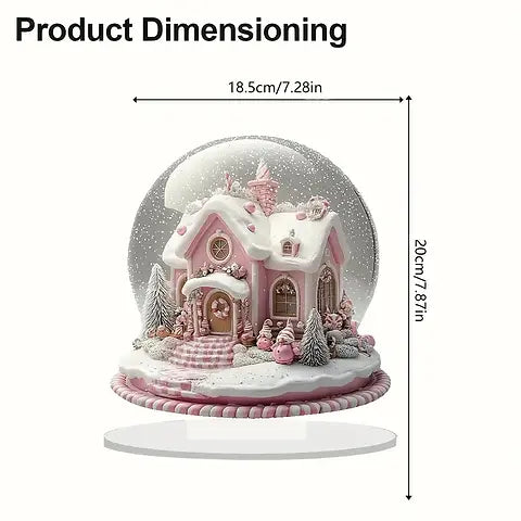 Snow globe 2D ornament