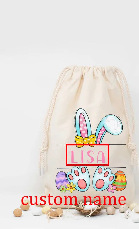 Personalised Bunny rabbit easter treat bag