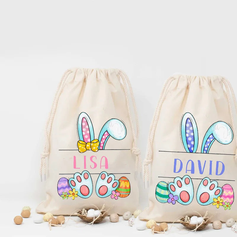 Personalised Bunny rabbit easter treat bag