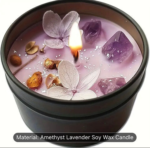 Amethyst lavender scented candle