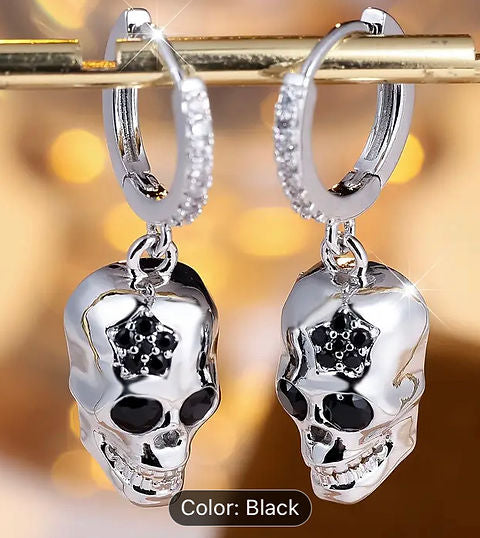 Skull dangle earrings